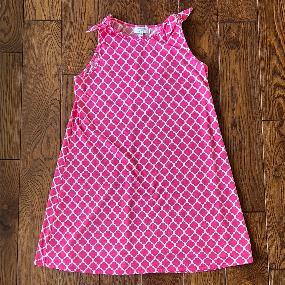 Lilly Pulitzer Pink and White Sleeveless Dress